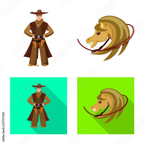 Vector design of texas and history logo. Collection of texas and culture stock vector illustration.