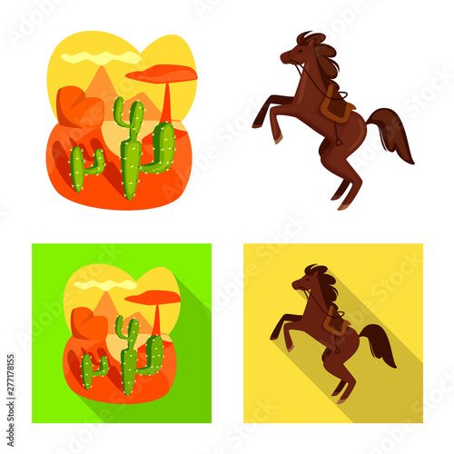 Isolated object of texas and history logo. Set of texas and culture vector icon for stock.