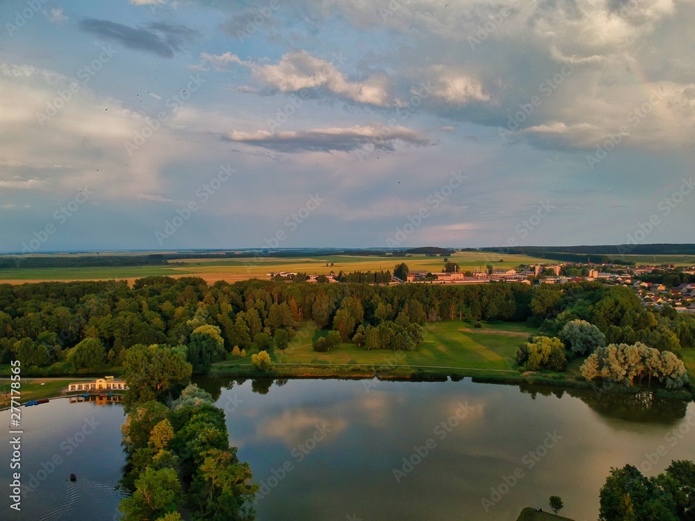 Obraz premium landscape with river and blue sky
