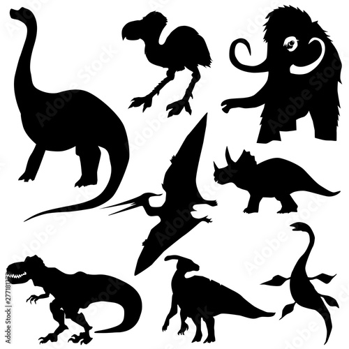 set of prehistoric animals