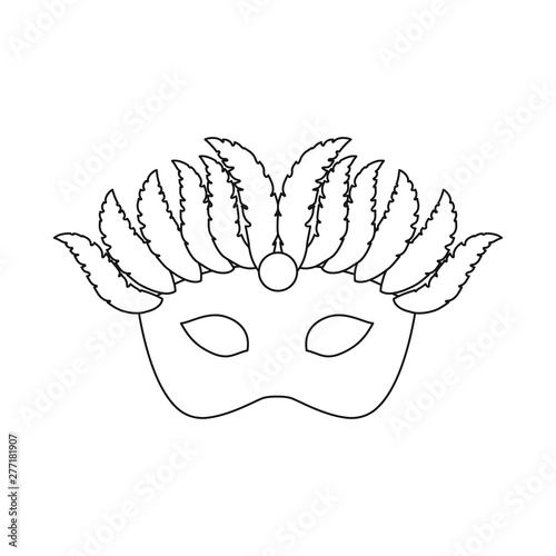 Vector illustration of masquerade and mystery logo. Set of masquerade and festival stock symbol for web.