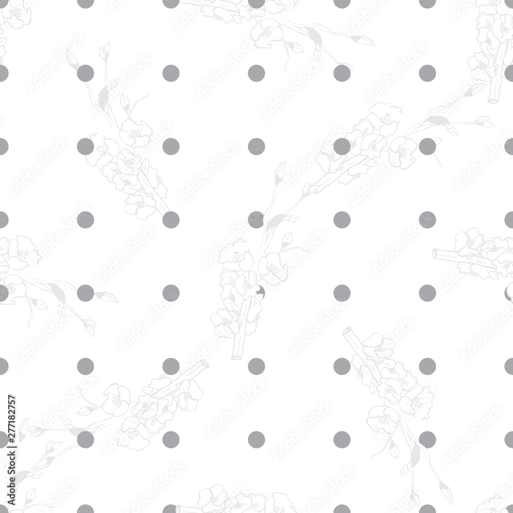 Vintage brunch gold collection for wallpaper design. Seamless vintage background. Botanical illustration. Spring floral texture. 