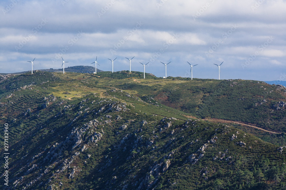 Wind turbines on a spanish mountain