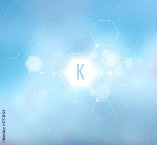 Potassium. Abstract composition