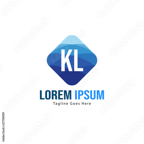 Free Download Initial KL logo template with modern frame. Minimalist KL letter logo vector illustration - GFXLoad