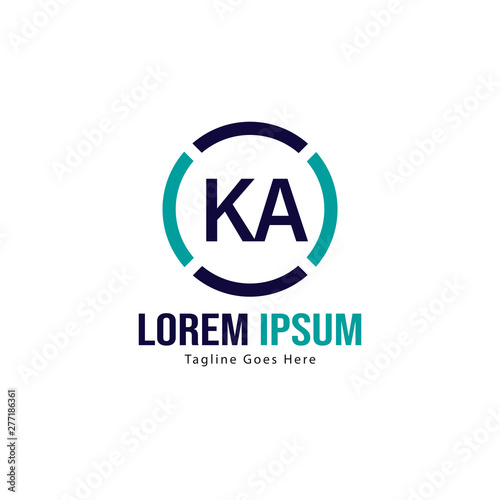Initial KA logo template with modern frame. Minimalist KA letter logo vector illustration Free Download Initial KA logo template with modern frame. Minimalist KA letter logo vector illustration - GFXLoad
