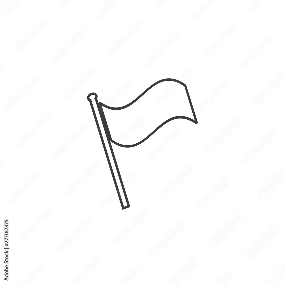 Flag icon template black color editable. Flag symbol vector sign isolated on white background. Simple logo vector illustration for graphic and web design.