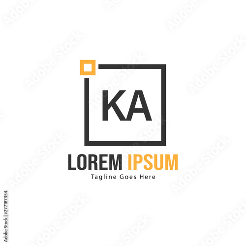 Free Download Initial KA logo template with modern frame. Minimalist KA letter logo vector illustration - GFXLoad