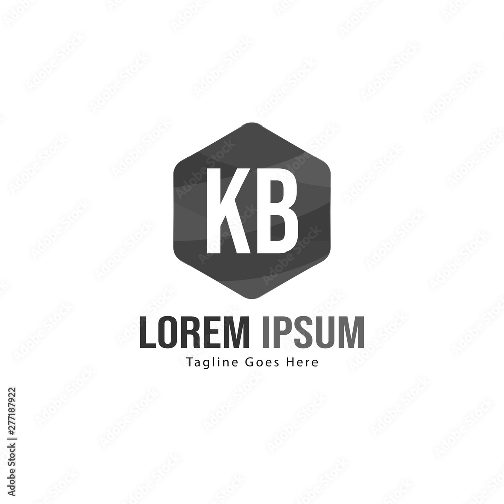 Initial KB logo template with modern frame. Minimalist KB letter logo vector illustration Initial KB logo template with modern frame. Minimalist KB letter logo vector illustration