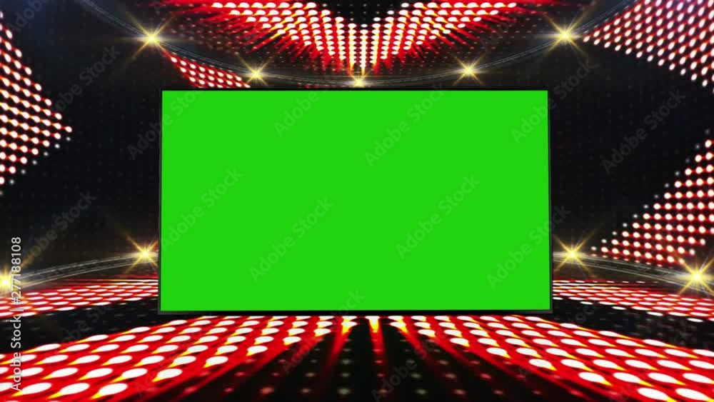 Music Room Animation and Green Screen Music, Rendering, Background, Loop, 4k StockVideo Adobe