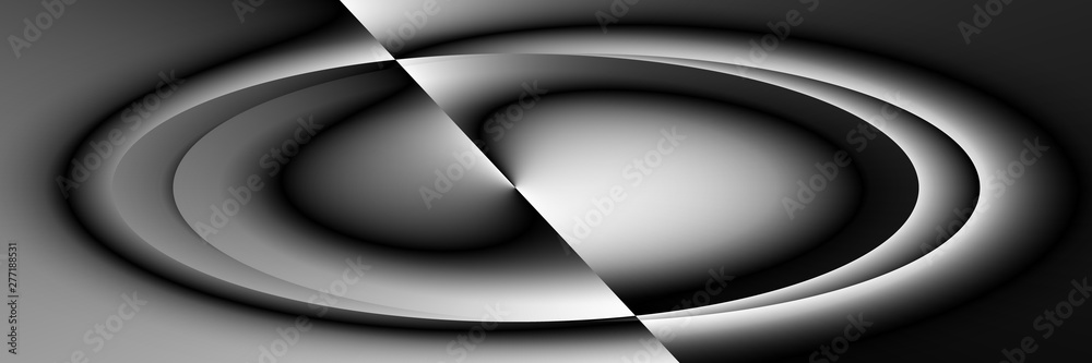 Digital Art, panoramic abstract three-dimensional objects with soft lighting, Germany Digital Art, panoramic abstract three-dimensional objects with soft lighting, Germany