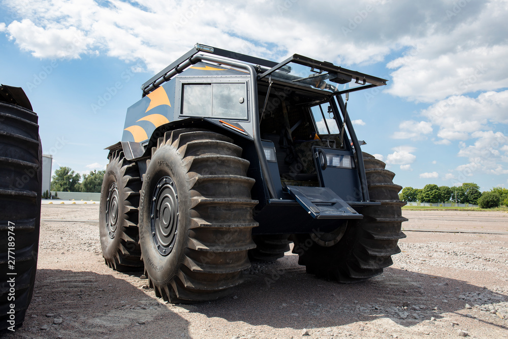 powerful off-road transporter, all-terrain vehicle for special missions powerful off-road transporter, all-terrain vehicle for special missions