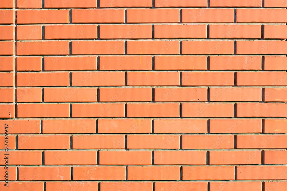Obraz premium Red brick wall for background and texture