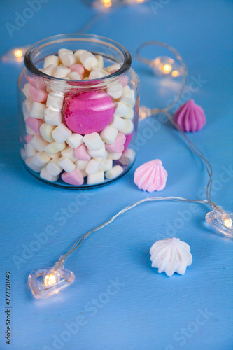 Marshmallow in a glass jar