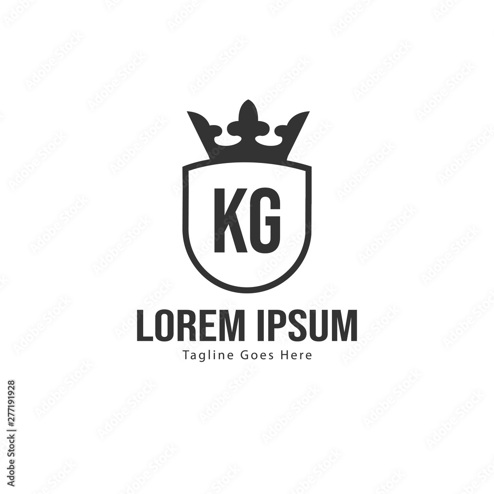 Initial KG logo template with modern frame. Minimalist KG letter logo vector illustration Initial KG logo template with modern frame. Minimalist KG letter logo vector illustration