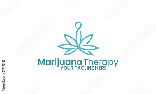 Marijuana Therapy Cannabis medicine Logo