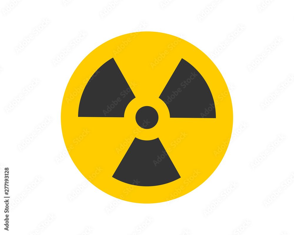 Radiation icon vector. Warning radioactive sign danger symbol. Radiation icon vector. Warning radioactive sign danger symbol.