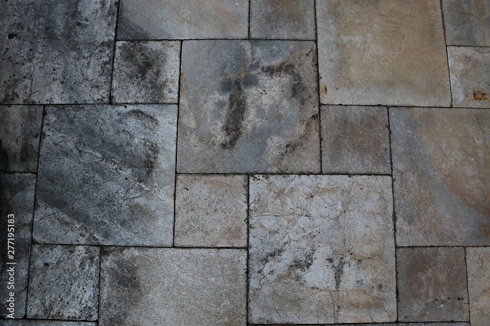 Fototapeta premium beautiful mediterranean tiles on the terrace close up