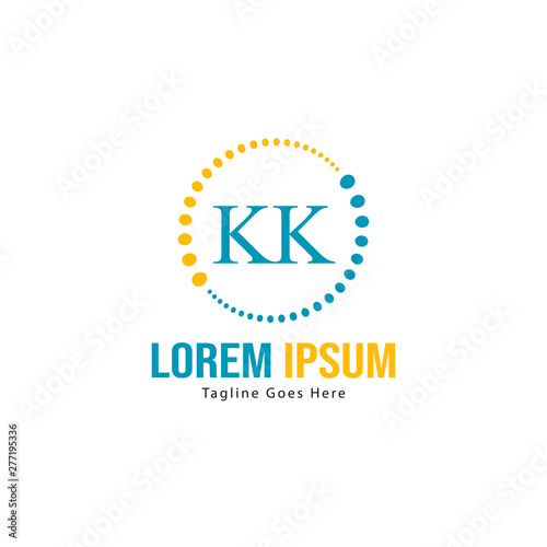 Free Download Initial KK logo template with modern frame. Minimalist KK letter logo vector illustration - GFXLoad