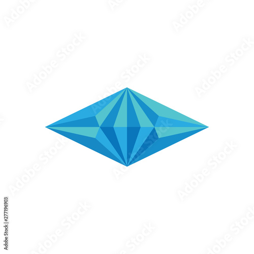 3d blue diamond symbol logo vector