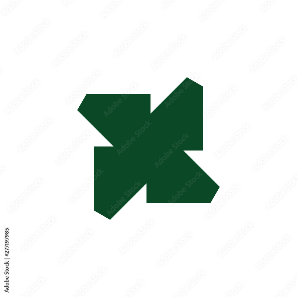 square geometric fan symbol logo vector square geometric fan symbol logo vector