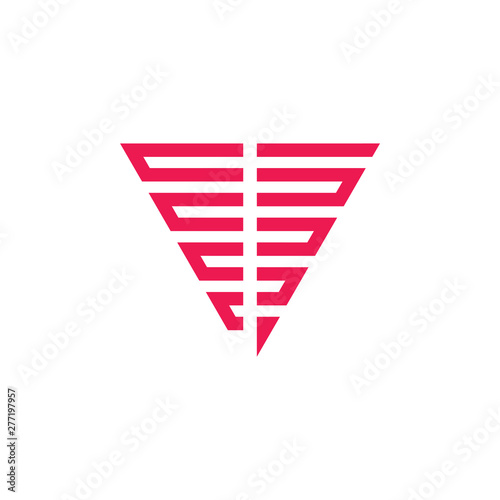 abstract letter sss triangle line logo vector