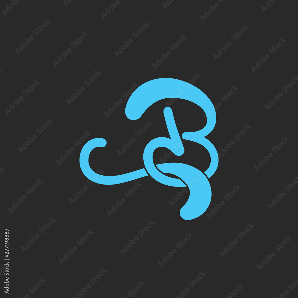 letter b curves water flow design logo vector letter b curves water flow design logo vector