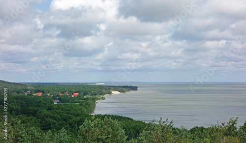 The view of the russian village Morskoe from the dune Efa.  photo