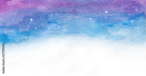 Watercolor colorful space galaxy