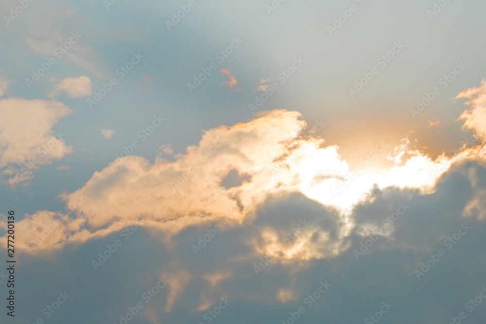 Morning light with clouds and blue sky. Morning light with clouds and blue sky.