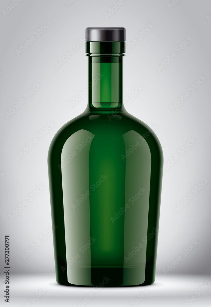 Glass bottle mockup. With cork version Glass bottle mockup. With cork version