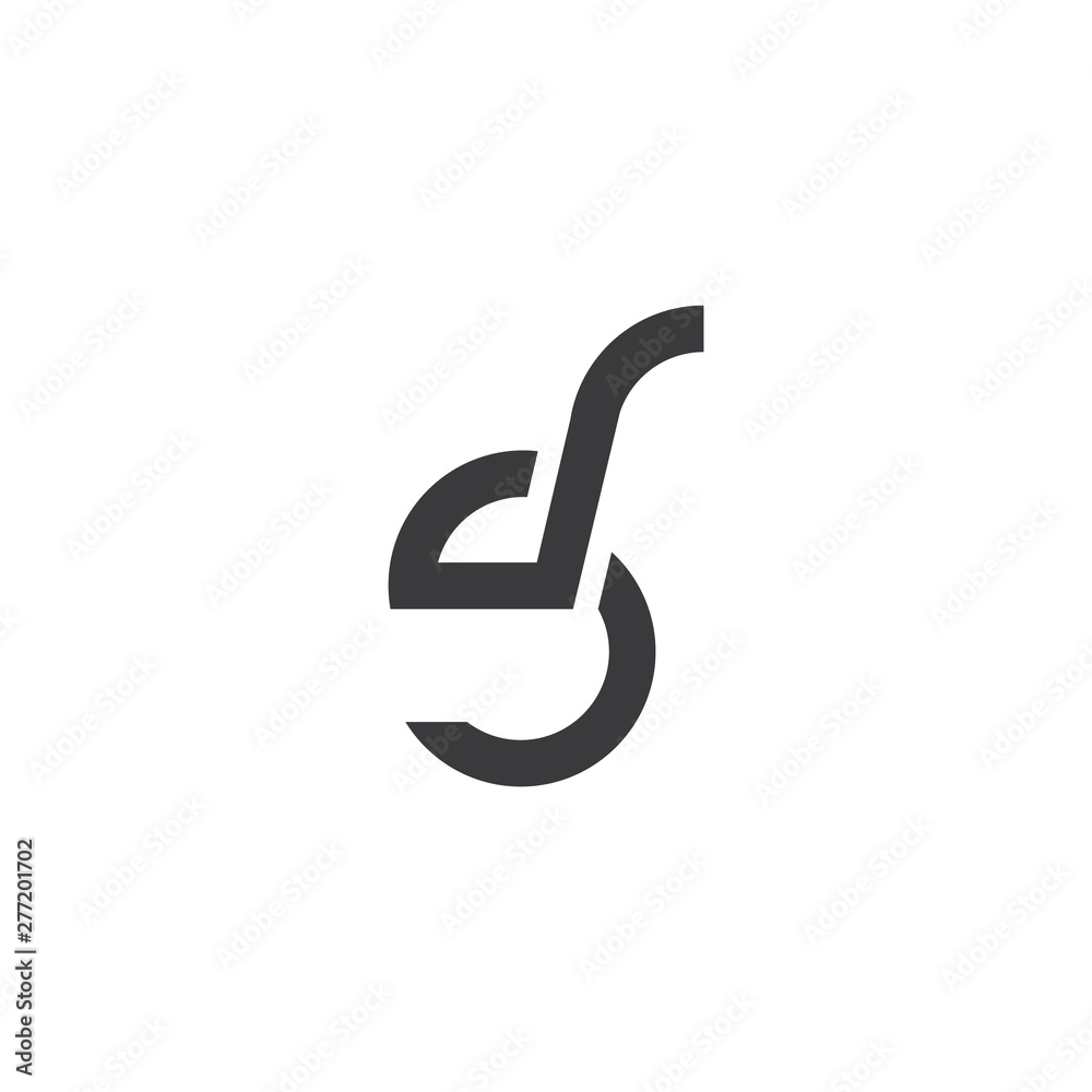 letter de simple geometric line logo vector letter de simple geometric line logo vector