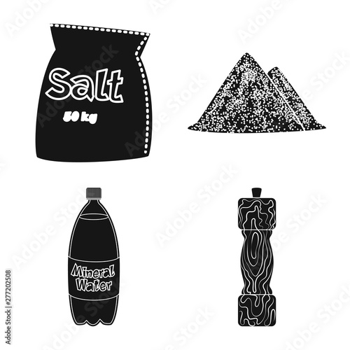 Isolated object of natural and baking logo. Collection of natural and food vector icon for stock.