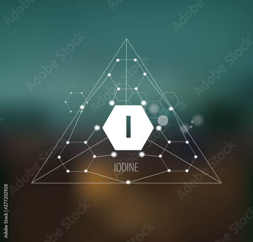 Iodine. Abstract drawing