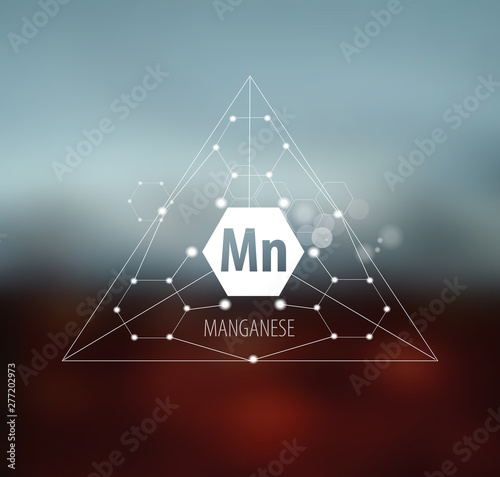 Manganese. Abstract drawing