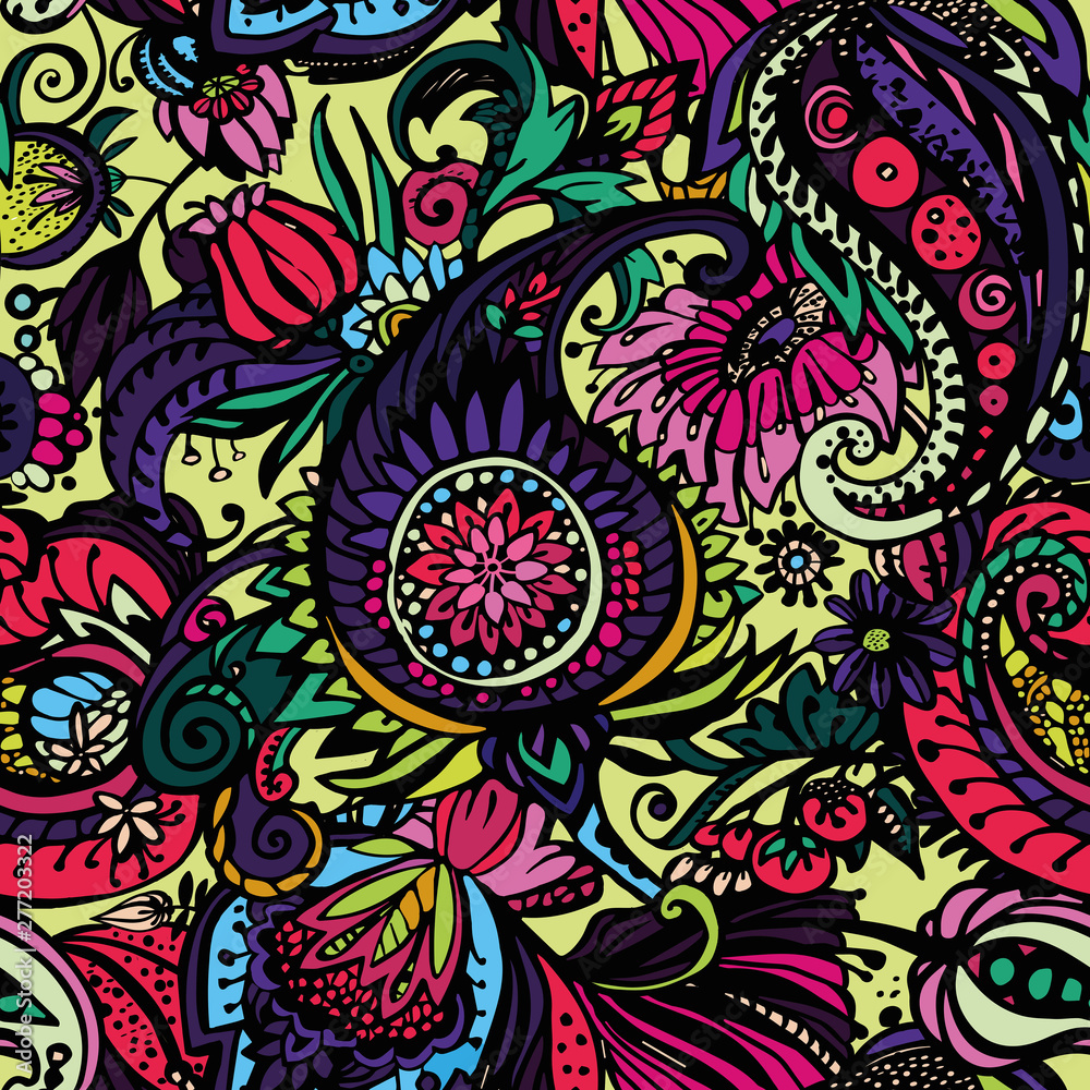 Fototapeta premium Textile Paisley pattern