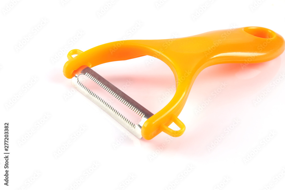 Indian Product Vegetable Peeler Isolated on White Indian Product Vegetable Peeler Isolated on White
