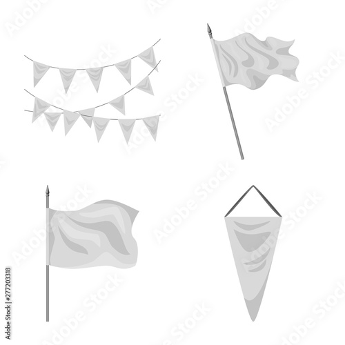 Isolated object of promotional and textile sign. Set of promotional and white stock vector illustration.