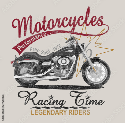 motorcycle graphic print, p...