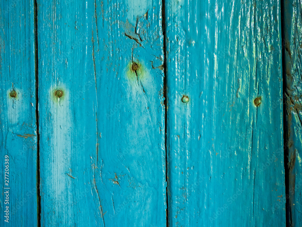 Vollformat-Aufnahme von blau lackiertem Holz Vollformat-Aufnahme von blau lackiertem Holz