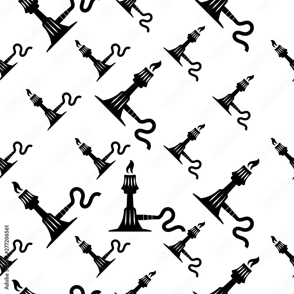 Bunsen Burner Icon,Laboratory Burner Seamless Pattern