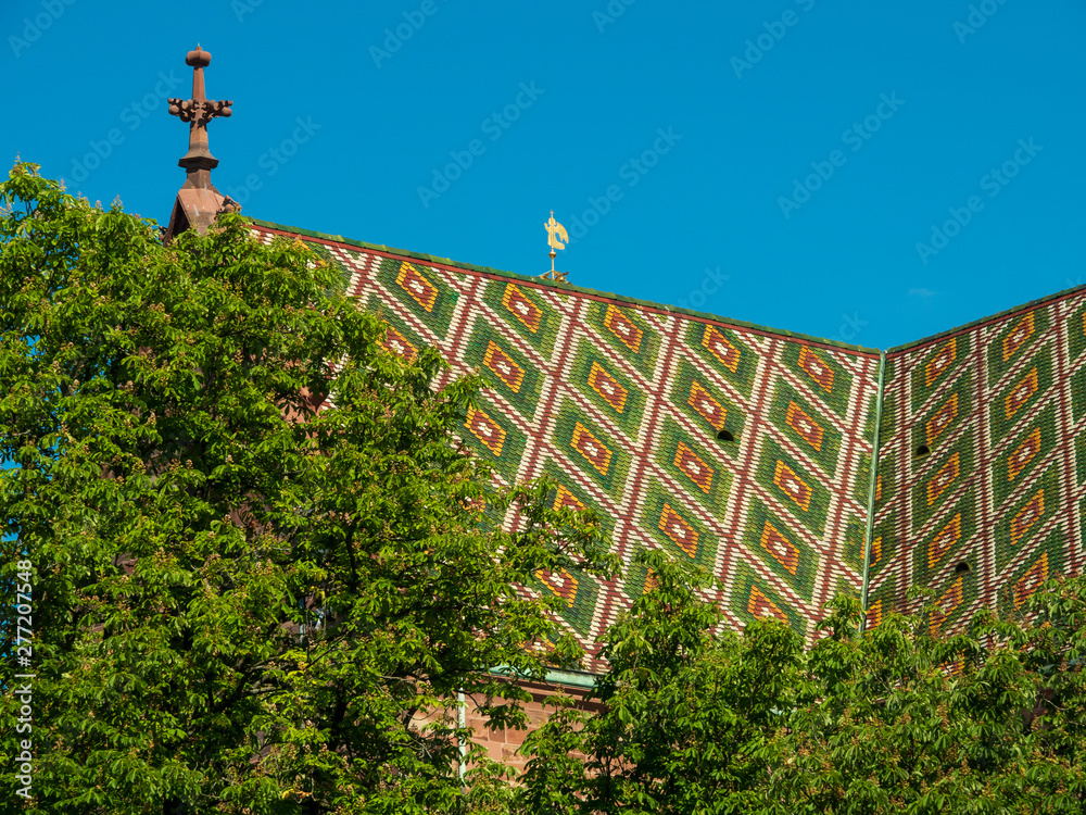 Basel, Switzerland - Jun 2nd 2019: cross-shaped intersection of the ...
