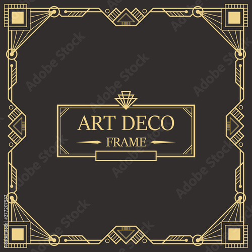 Art deco border and frame template.