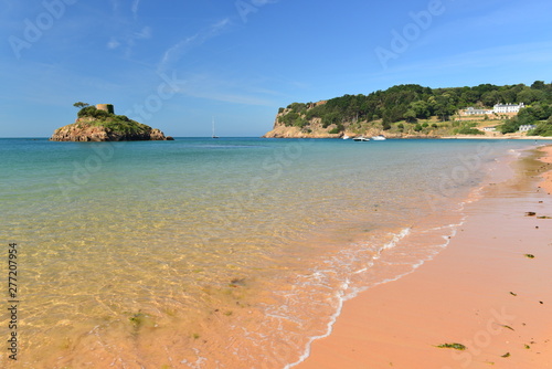 Portelet Bay, Jersey, U.K. Picturesque beach in the Summer. photo