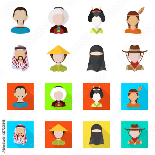 Vector design of imitator and resident symbol. Collection of imitator and culture stock vector illustration.