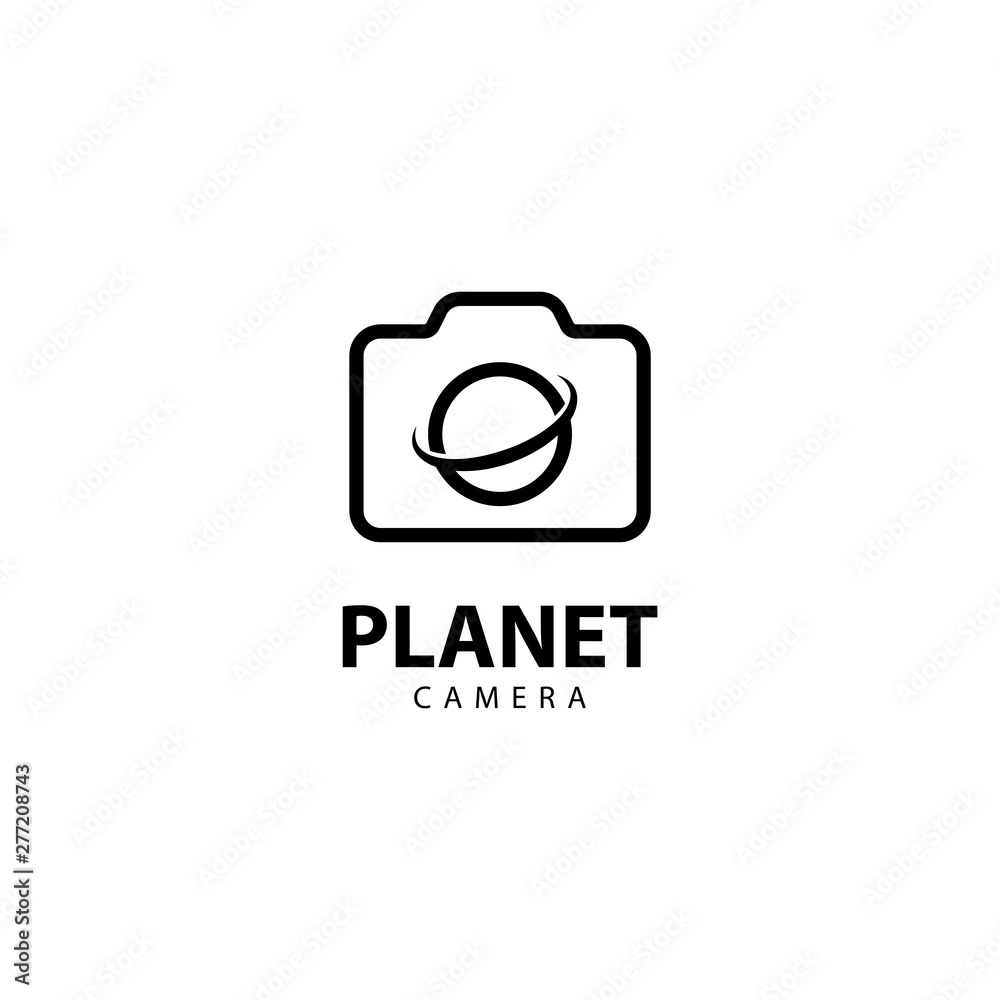 Camera Planet Logo Outline Monoline Camera Planet Logo Outline Monoline