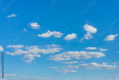 Abstract background of beautiful clear sunny sky and cloud, deep blue pastel. 