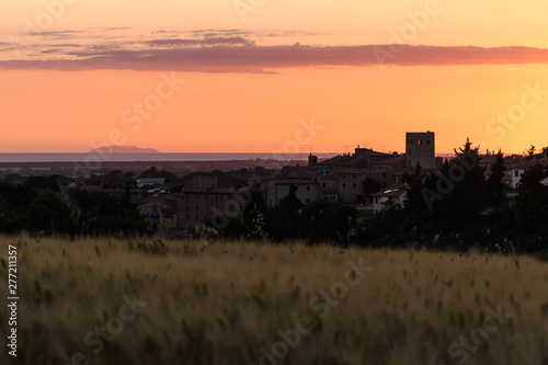 Sonnenuntergang über Bibbona