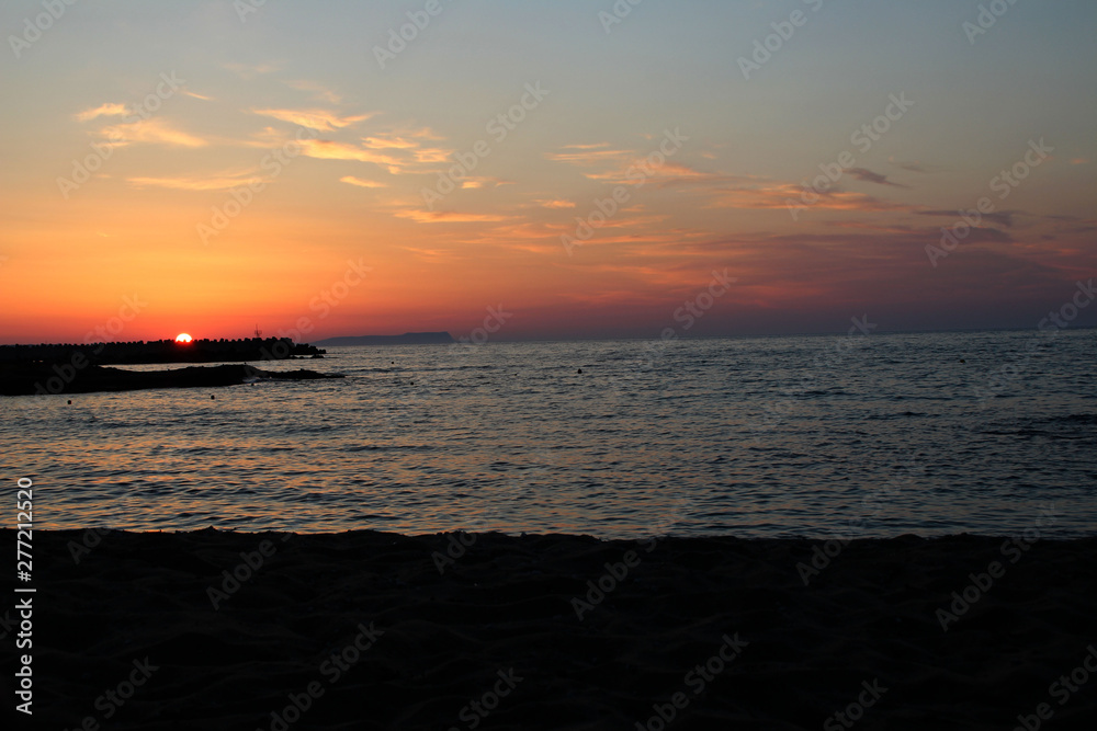 Sonnenuntergang in Malia