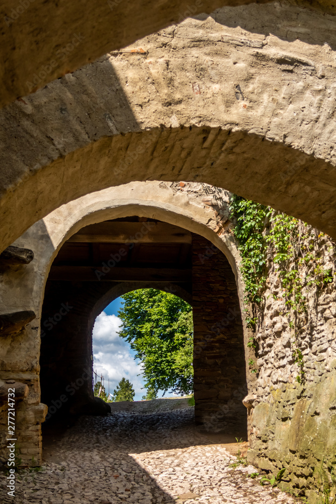 Splendid archway gate at the UNESCO World Heritage Site of Biertan Fortified Church. Location: Biertan, Sibiu County, Transylvania, Romania